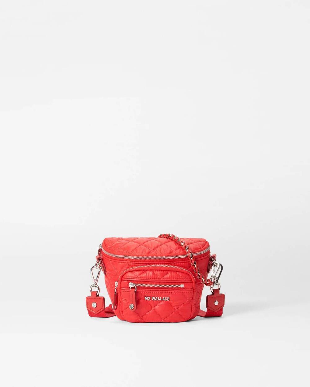 NEW MZ WALLACE micro crosby sling bag in bright cherry